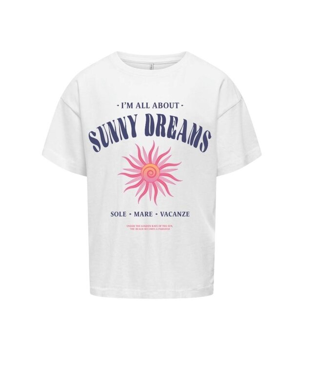 Kids ONLY zomer top S/S meisjes - box fit - off wit - Kogruth