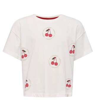 Kids ONLY zomer t-shirt S/S meisjes - loose fit - off wit - Kogcharlotte