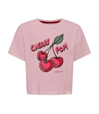 Kids ONLY zomer t-shirt S/S meisjes - loose fit - roze - Kogcharlotte