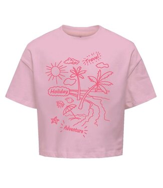 Kids ONLY zomer top S/S meisjes - loose fit - roze - Kogvacay