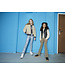 Indian Blue Jeans Meisjes jeans broek straight fit - Zilver grijs