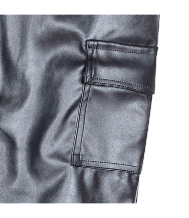 Indian Blue Jeans Meisjes cargo broek pu - Donker zilver
