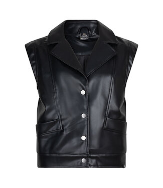 Indian Blue Jeans Meisjes gilet pu - Zwart