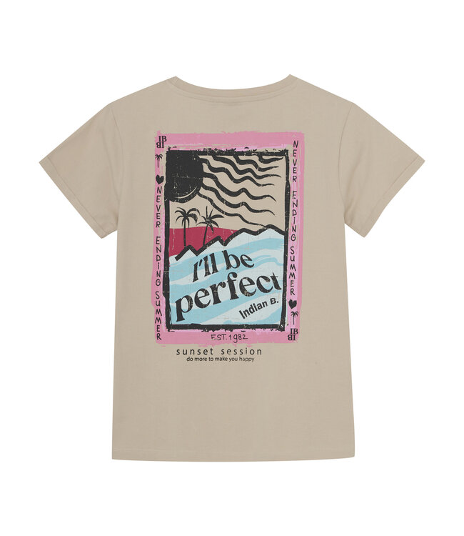 Indian Blue Jeans Zomer T-shirt S/S meisjes - zand - print