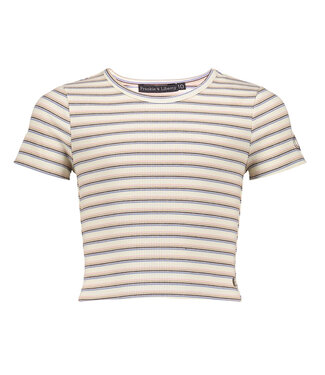 Frankie & Liberty Zomer t-shirt meisjes - zwart wit - gestreept - Rozy