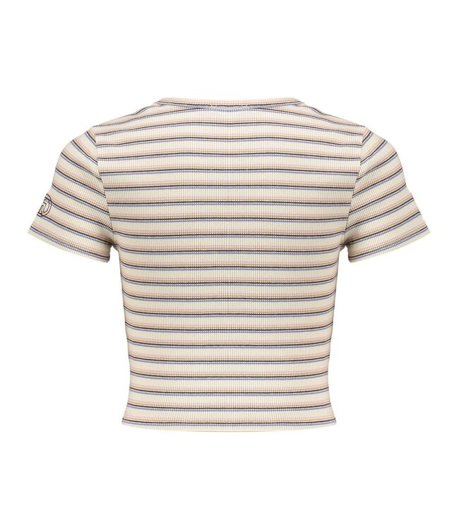 Frankie & Liberty Zomer t-shirt meisjes - zwart wit - gestreept - Rozy