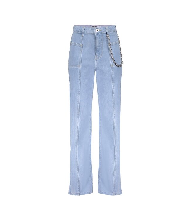 Frankie & Liberty Zomer jeans broek - wide leg meisjes - licht blauw - Attitude