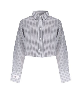 Frankie & Liberty Zomer blouse meisjes - blauw wit - gestreept - Rijntje