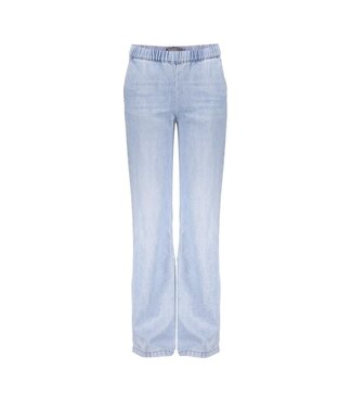 Geisha zomer jeans broek meisjes - wide elastic waist - bleached denim