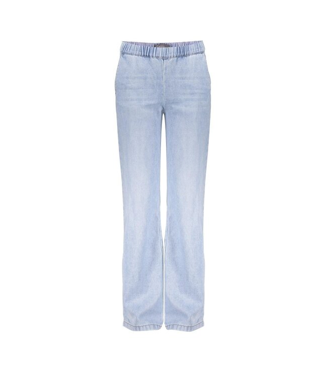 Geisha zomer jeans broek meisjes - wide elastic waist - bleached denim
