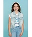 Geisha zomer jeans broek meisjes - wide elastic waist - bleached denim