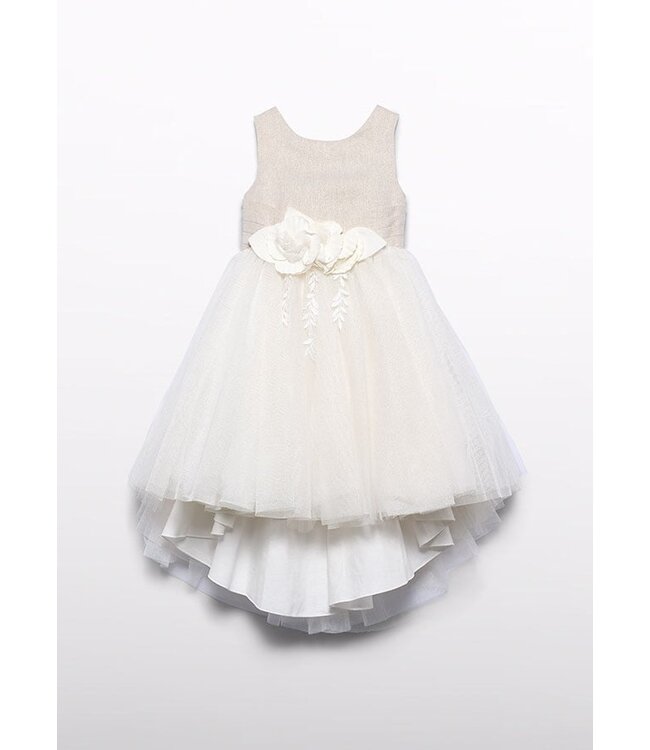 Abel & Lula Zomer jurk linnen shimmer meisjes - goud