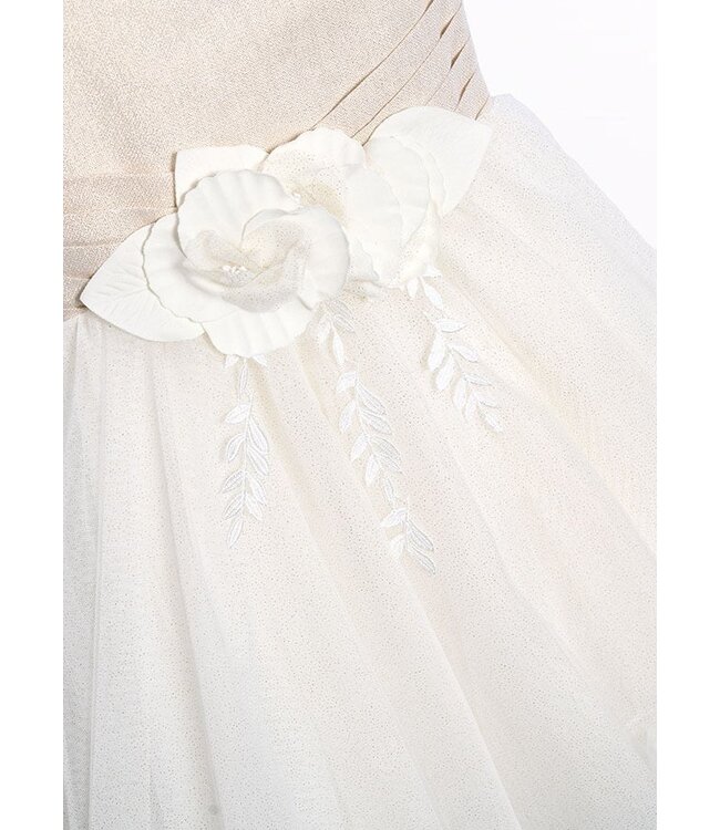 Abel & Lula Zomer jurk linnen shimmer meisjes - goud