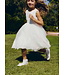 Abel & Lula Zomer jurk tule embroidery meisjes - creme wit