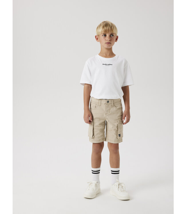 Name it zomer short jongens - cargo - taupe - Nkmryan