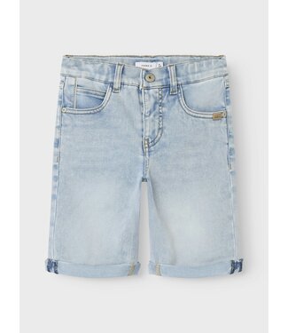 Name it zomer jeans short jongens - licht blauw bleached denim - Nkmtheo
