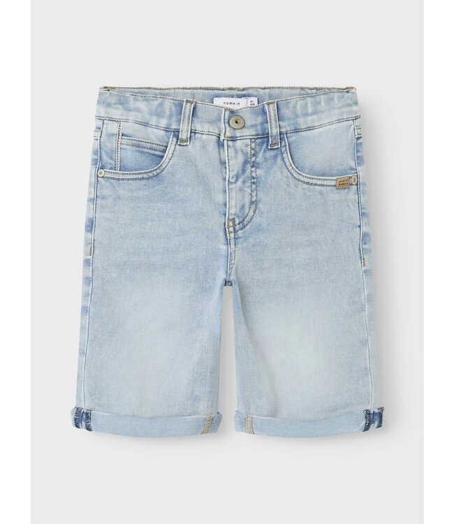 Name it zomer jeans short jongens - licht blauw bleached denim - Nkmtheo