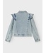 Name it zomer spijkerjas meisjes - licht blauw bleached denim - Nkflana