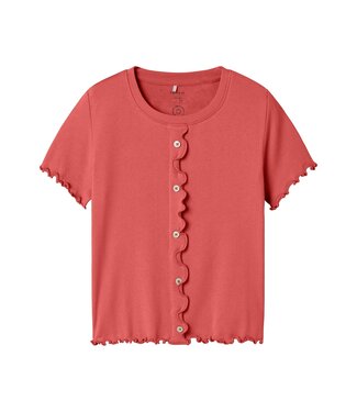 Name it zomer t-shirt S/S meisjes - koraal - Nkfholimse