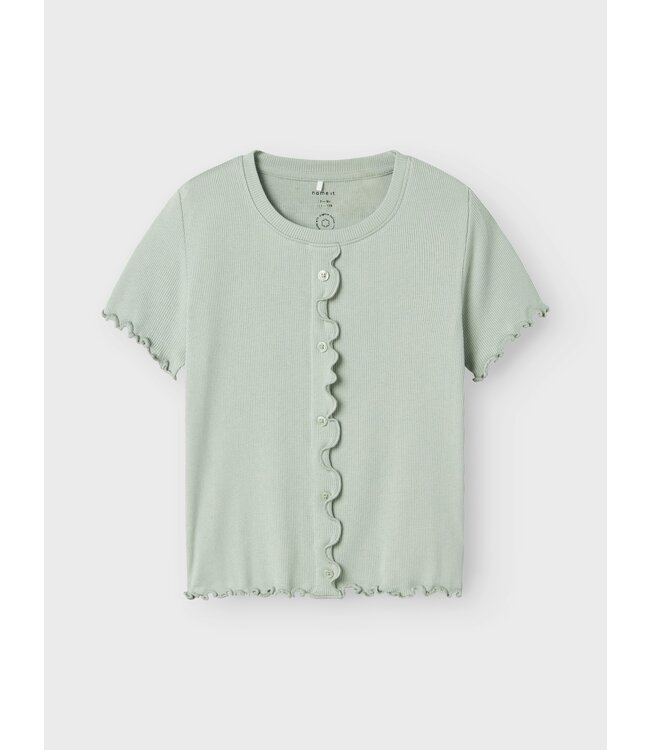 Name it zomer t-shirt S/S meisjes - blauw grijs - Nkfholimse