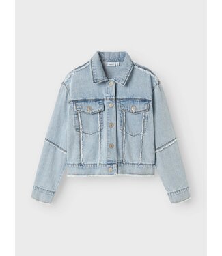 Name it zomer spijkerjas meisjes - licht blauw denim - Nkffray