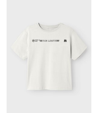 Name it zomer t-shirt S/S jongens - wit - Nkmhold