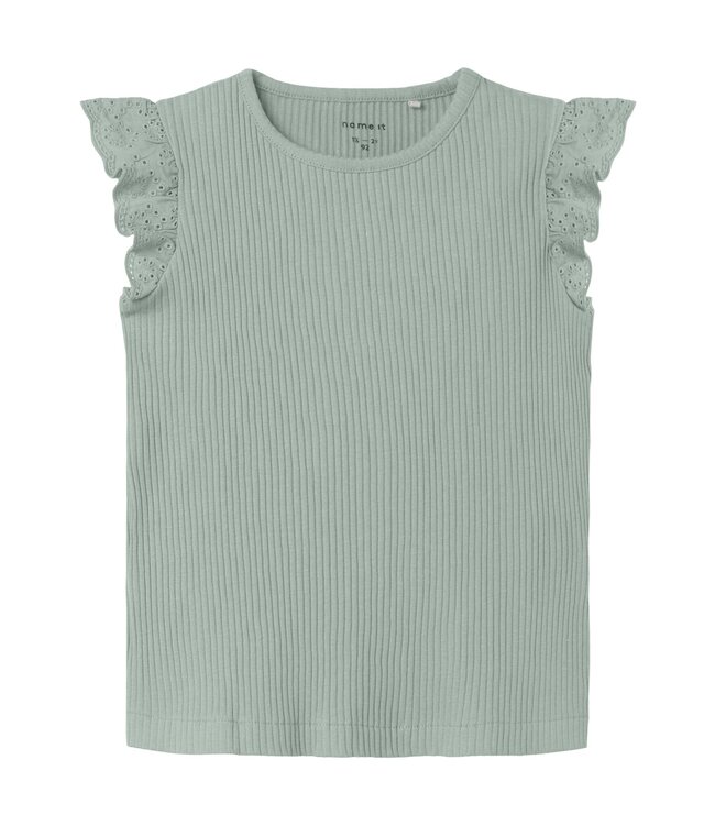 Name it zomer top S/S meisjes - blauw grijs - Nkfhalina