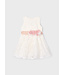 Mayoral Zomer jurk velours meisjes - natural wit