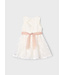 Mayoral Zomer jurk velours meisjes - natural wit