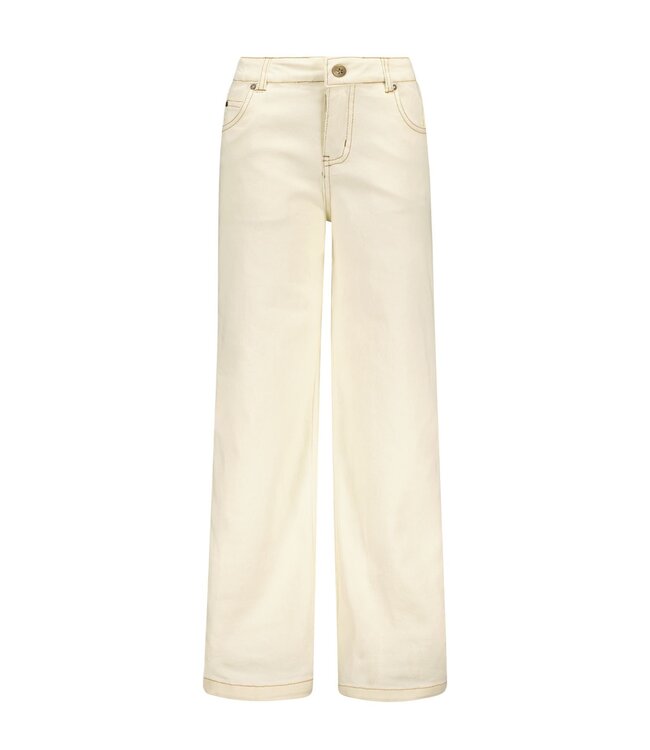 Like Flo zomer jeans broek meisjes - off wit - wide leg - Farah