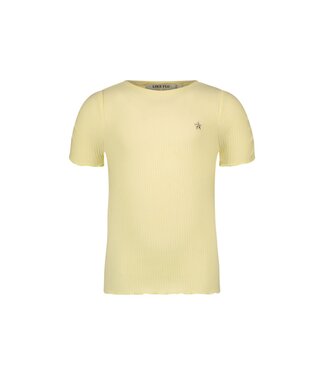 Like Flo zomer t-shirt meisjes - geel - rib - Elise