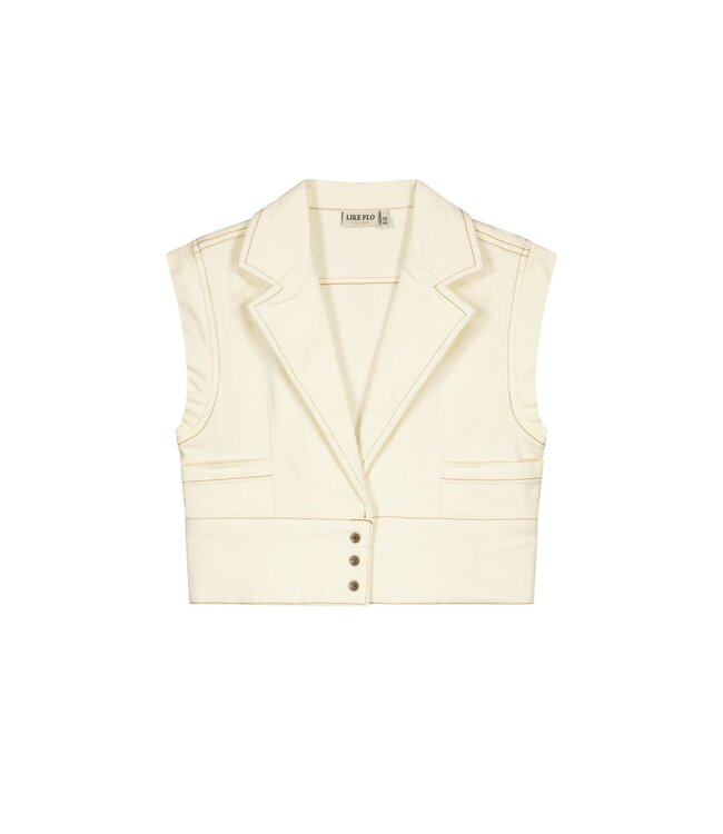 Like Flo zomer gilet meisjes - denim wit - Danique