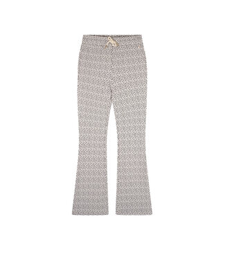 NoBell zomer broek meisjes - ivoor wit - jersey rib, AOP - Sady