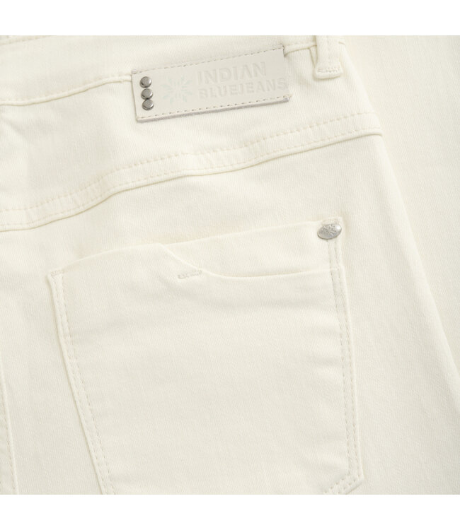 Indian Blue Jeans Zomer jeans broek meisjes - wit - 2123 worker wide fit