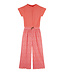 NoNo zomer jumpsuit meisjes - oranje koraal - Daisy AOP, plissee - Sylia