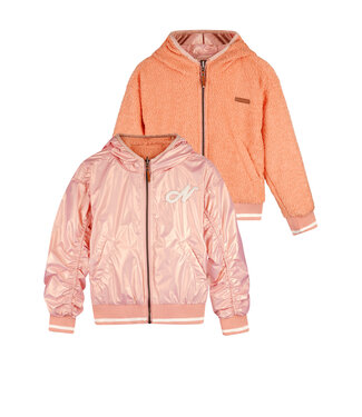 NoNo zomer reversibel zomerjas meisjes - oranje koraal - capuchon - Beau