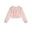 NoNo zomer blouse meisjes - geel - cropped, AOP bloemen - Timba