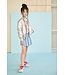 NoNo zomer skort meisjes - denim blauw - plooien - Sella