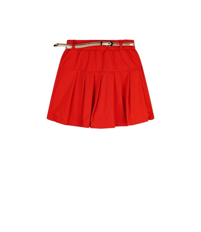 NoNo zomer PU skort meisjes - loving rood - plooien, met riem - Sella