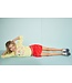 NoNo zomer PU skort meisjes - loving rood - plooien, met riem - Sella
