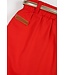 NoNo zomer PU skort meisjes - loving rood - plooien, met riem - Sella