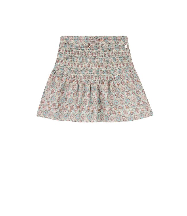 NoNo zomer rok meisjes - mint - AOP, smock - Nami