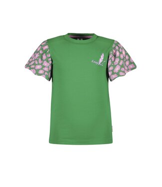 B.Nosy zomer t-shirt meisjes - jelly bean groen - print mouw - Thessa