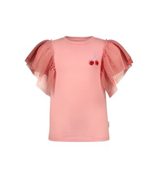 B.Nosy zomer top meisjes - geranium roze - mesh mouwen - Tora