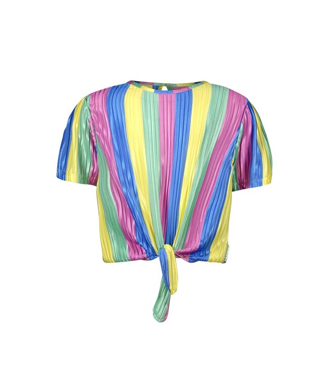 B.Nosy zomer top meisjes - multi joy streep - knoop - Bonny