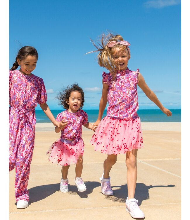 B.Nosy zomer rok meisjes - geranium roze - mesh - River