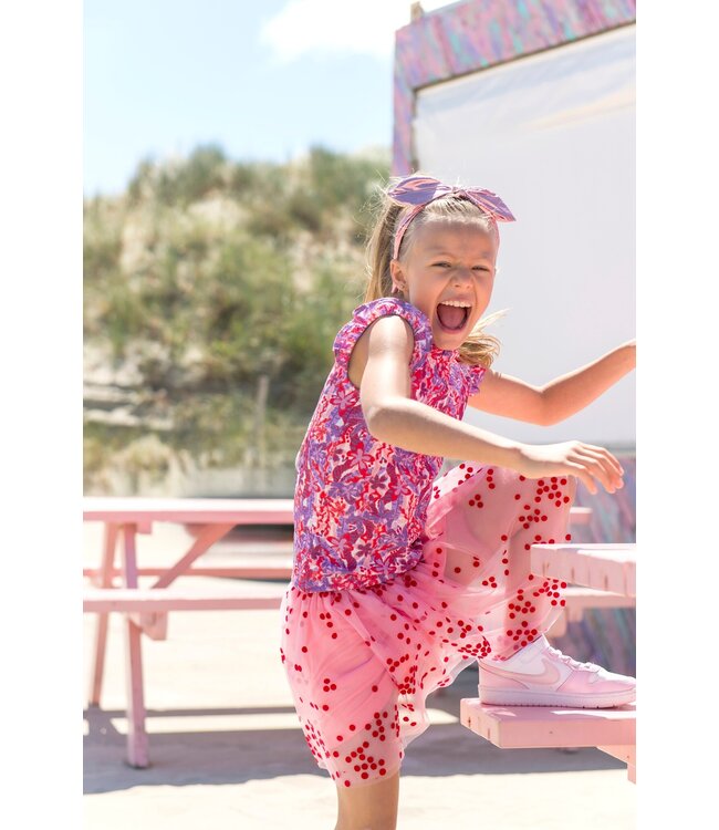 B.Nosy zomer rok meisjes - geranium roze - mesh - River