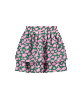 B.Nosy zomer rok meisjes - groen/roze AOP - 2-laags - Ruth