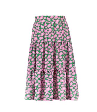 B.Nosy zomer maxi rok meisjes - groen/roze AOP - Riri