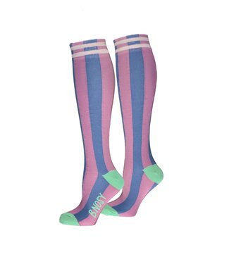 B.Nosy zomer kniekousen meisjes - paars/blauw gestreept - Molly